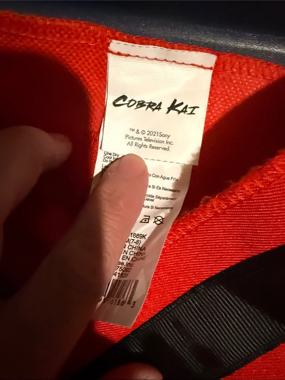 Cobra Kai red martial Arts Style Jacket with Eagle and pants and belt